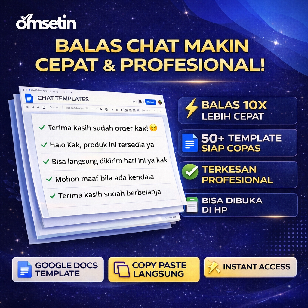 Template Balasan Chat Toko Online 50 Respon Siap Pakai Google Docs - Balas Customer Cepat Profesiona