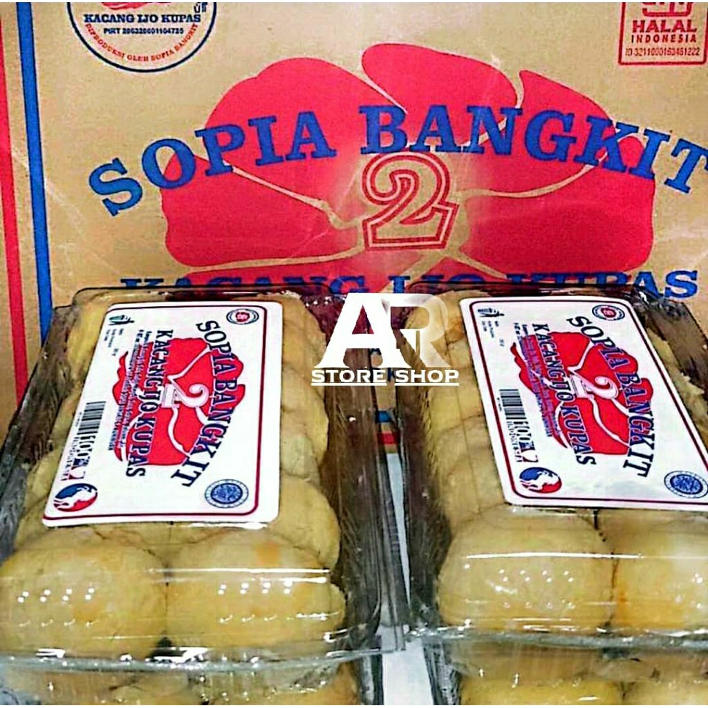 SOPIA Bangkit Pia Kacang Ijo Kupas /Bakpia Pia  kering - 1 karton isi 15 Pak X 260g