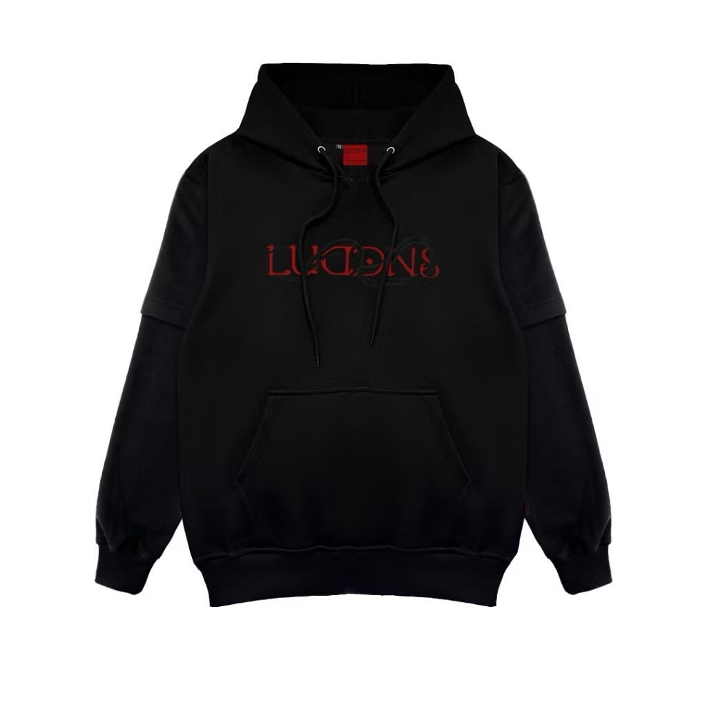 LUDENS HOODIE - DEATH HOODIE DS BLACK