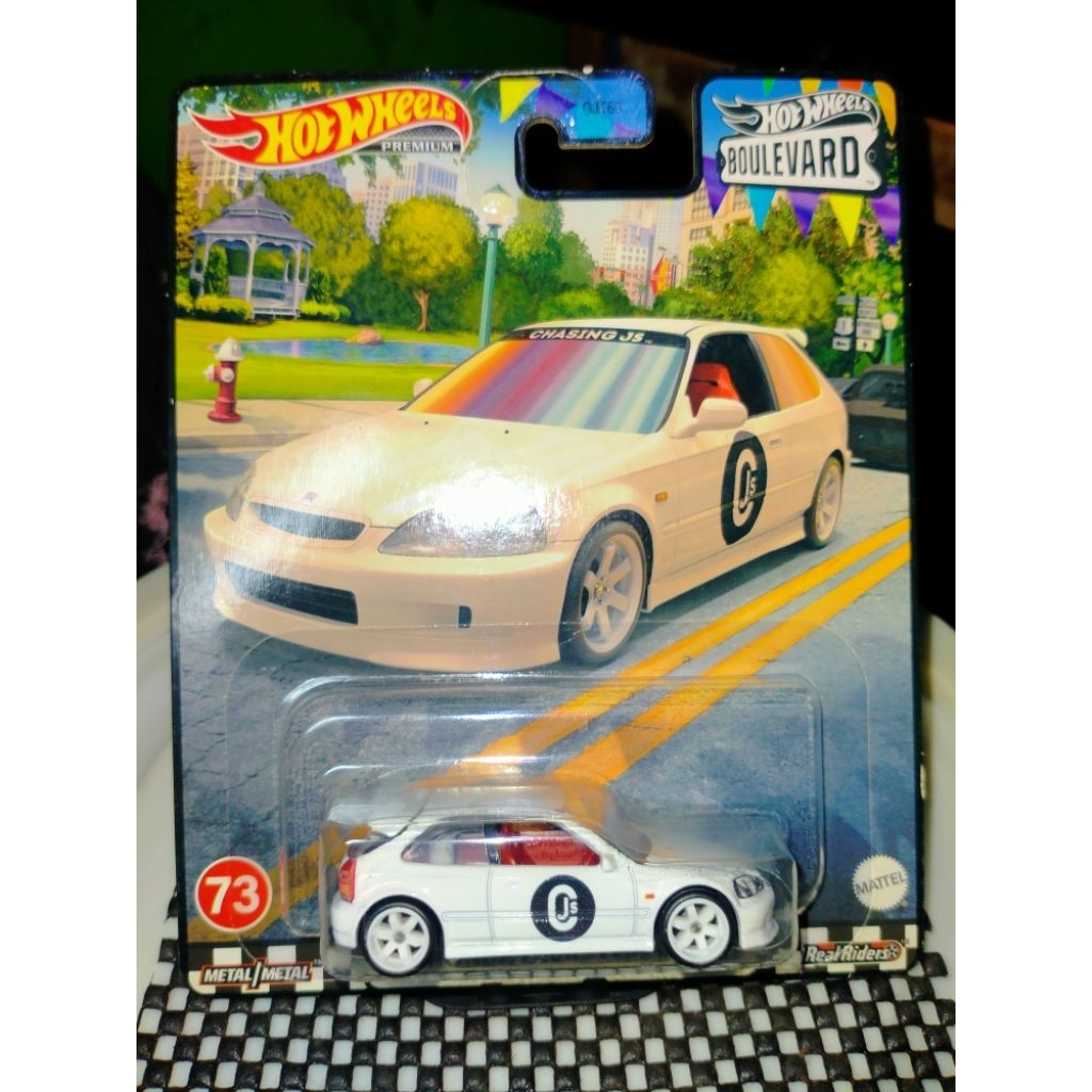 Hot Wheels Premium Honda Civic EK9 Putih