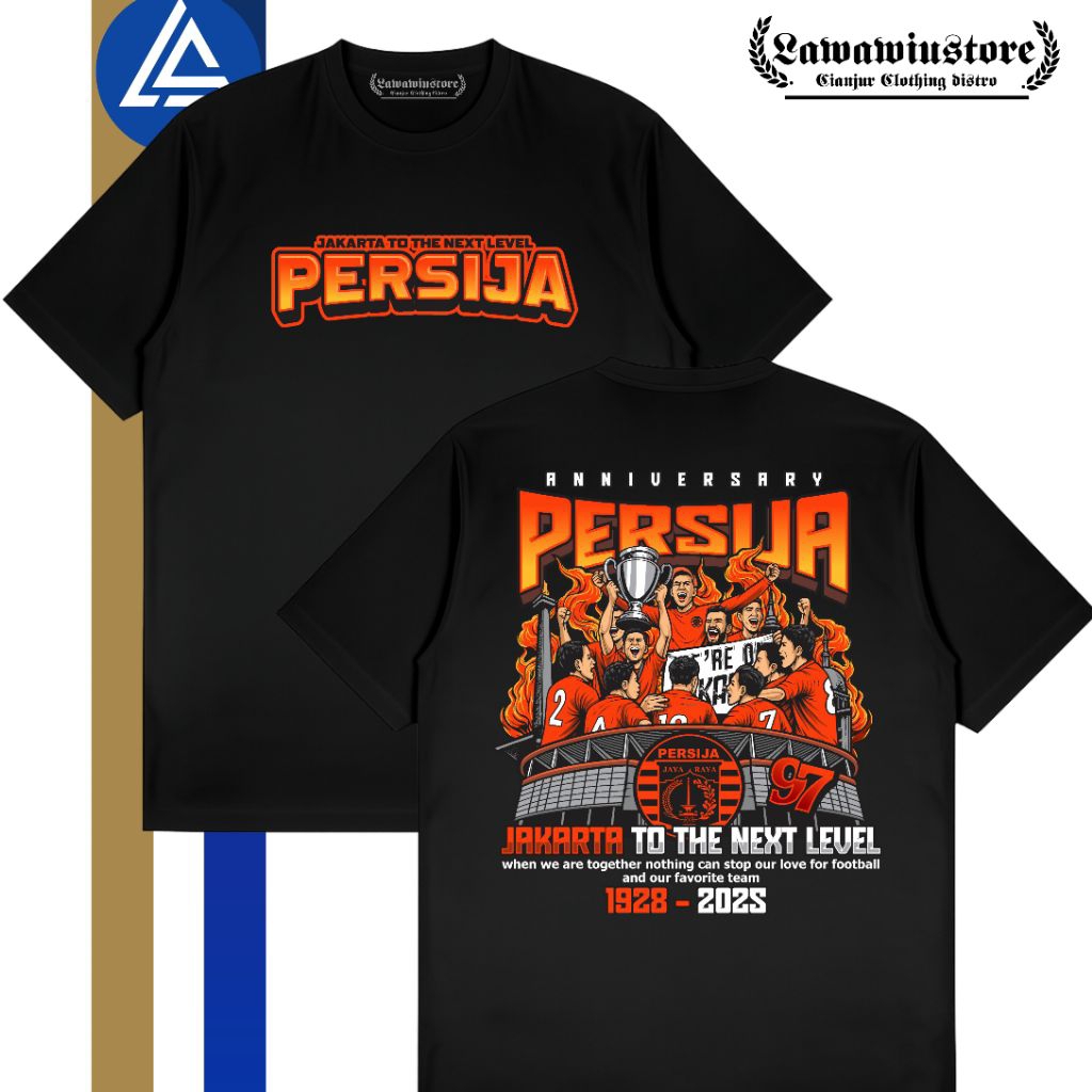 Kaos Anniversary Persija Jakarta Ke 97 Tahun Terbaru Cotton Combed 24s Kaos Casual Football Pria Dew