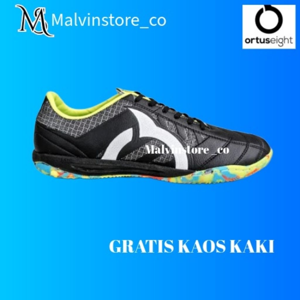 Sepatu Futsal Ortuseight Jogosala Rampage V2 Crusher Warna Hitam Hijau Putih Premium