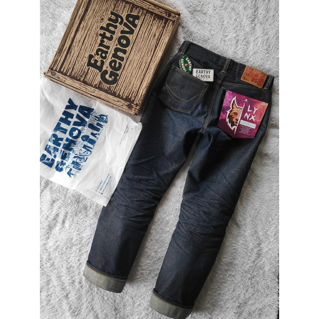 Earthy Genova Lynx Selvedge 15 oz Sanforized Denim