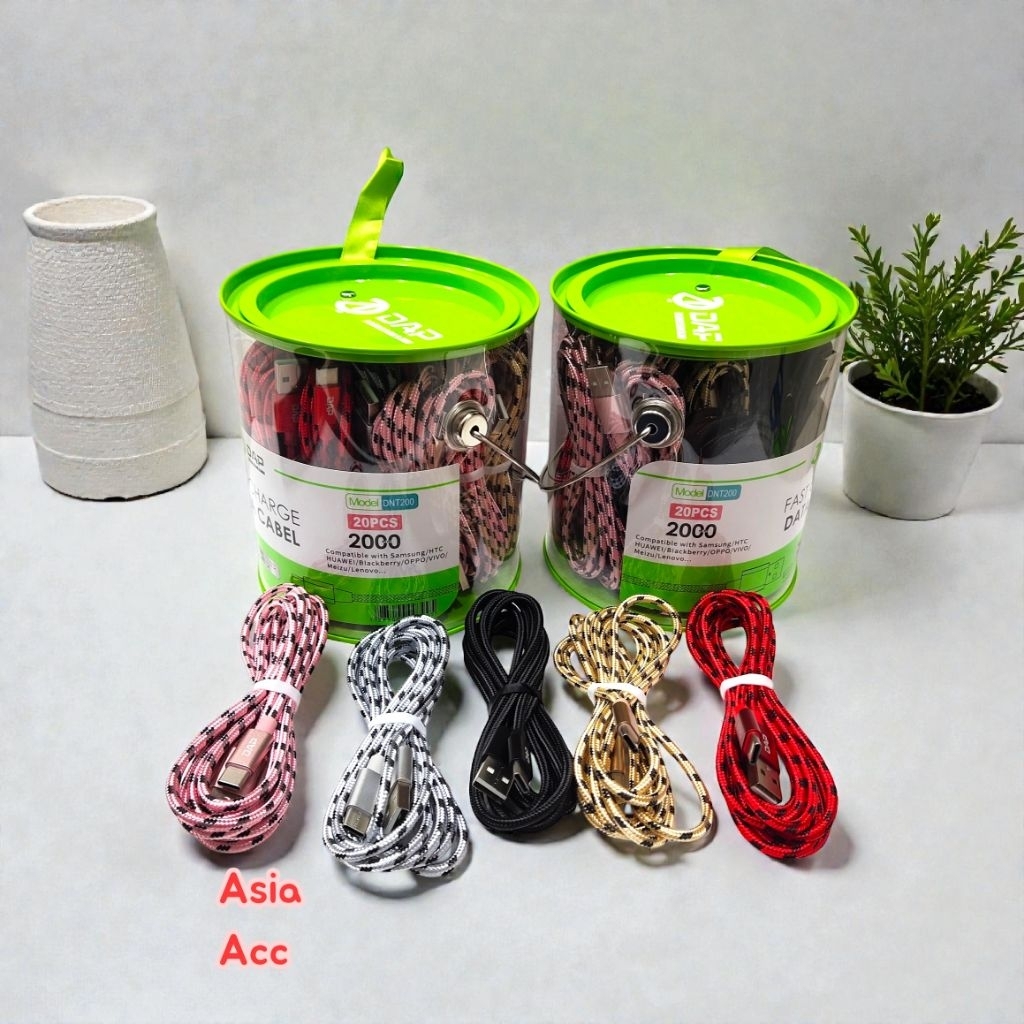 Kabel Data DAP DNT200 3A TYPE C Kabel Charger DAP Type C DNT200 2M Original Toples 20pcs