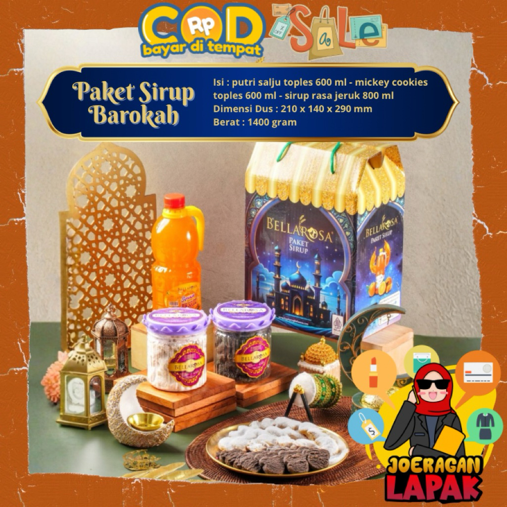 [JOERAGAN LAPAK] BELLAROSA HAMPERS PAKET SIRUP LEBARAN EDISI MASJID EID MUBARAK BELLATIME, BELLATOS 
