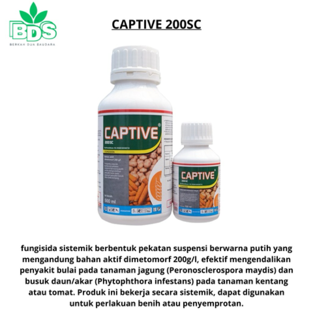 Fungisida Sistemik Captive 200 SC 500ml untuk Perlakuan Benih Jagung
