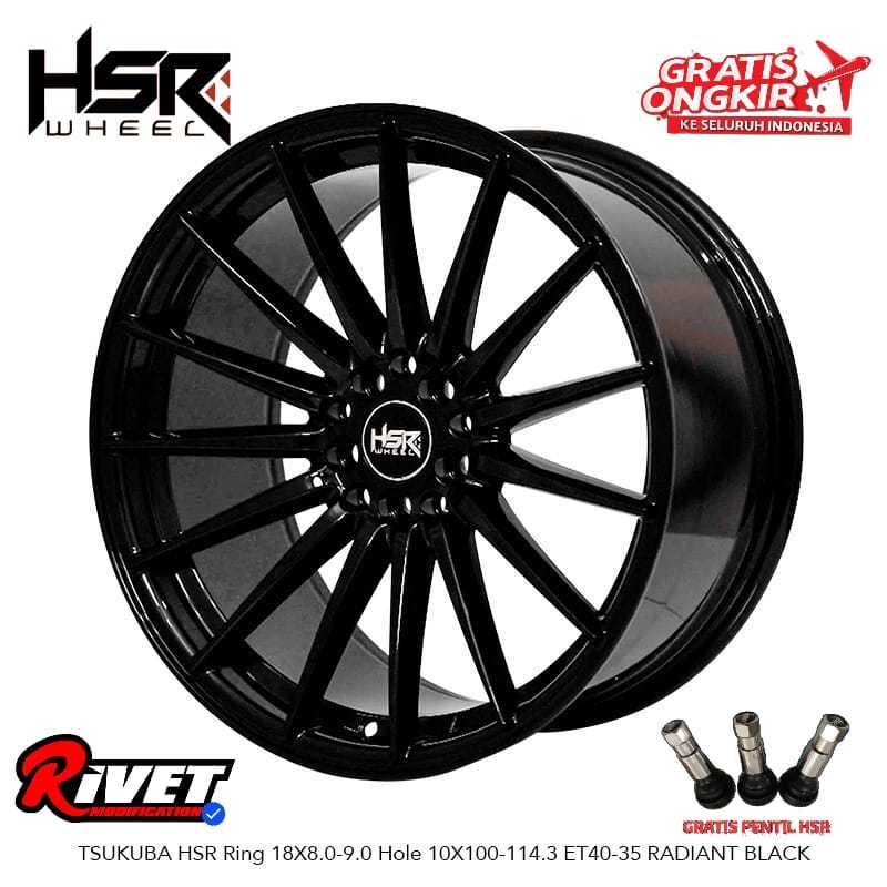 VELG HSR TSUKUBA RING 18 PCD 10X100-114,3 BUAT ALL NEW AVANZA XENIA VELOS RUSH TERIOS INNOVA REBORN