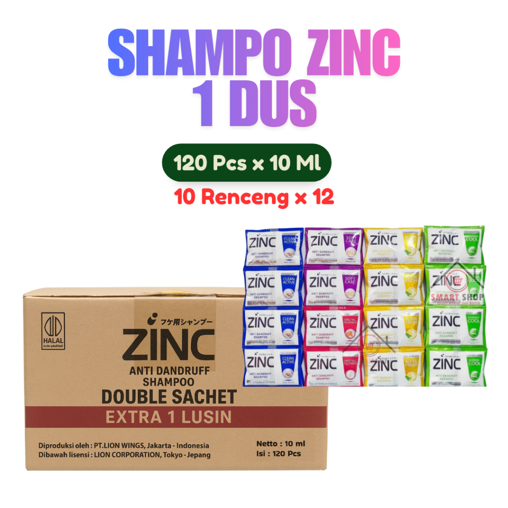 1 DUS  SAMPO ZINC SHAMPO 120 SACHET / 10ML