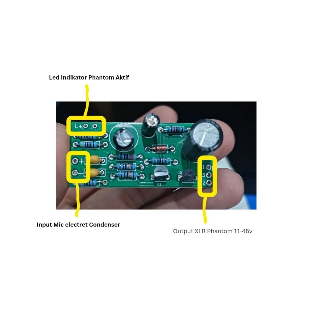 Preamp mic condenser 48v phantom power