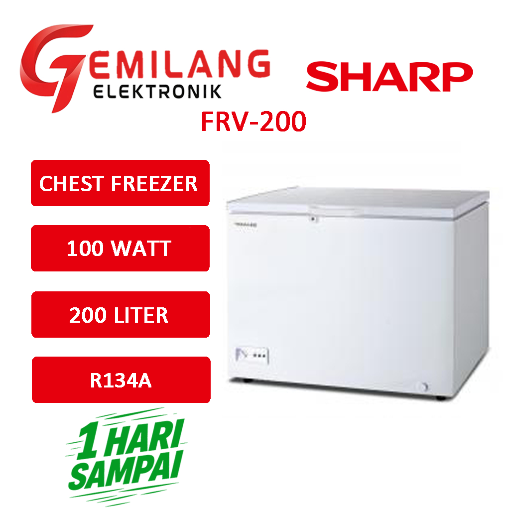 BOX FREEZER / CHEST FREEZER SHARP FRV 200 KAPASITAS 200 LITER