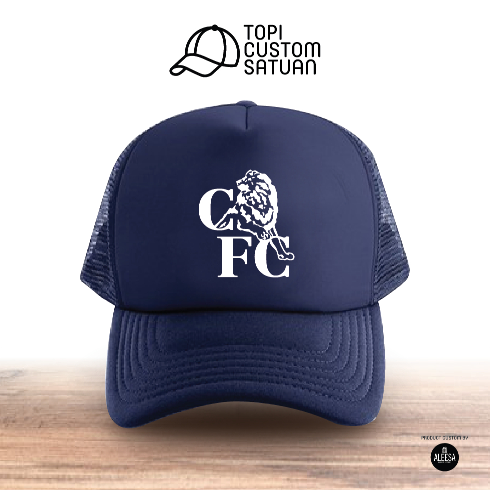 Topi custom satuan untuk remaja dan dewasa bola/ topi bola /chelsea 1