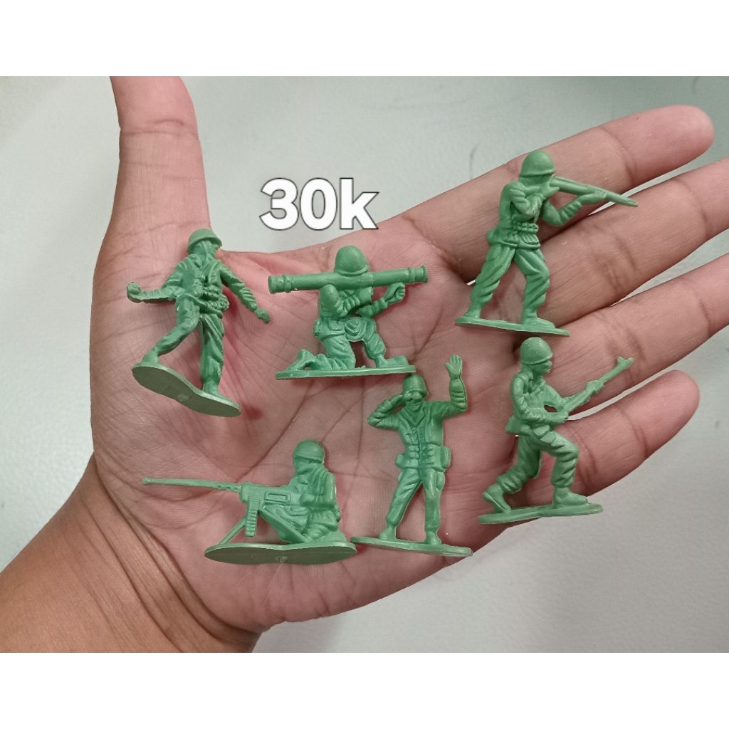 mainan jadul tentara plastik set