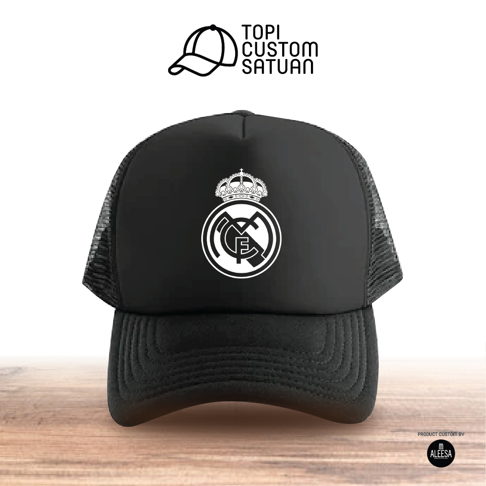 Topi custom satuan untuk remaja dan dewasa bola/ topi bola /Real Madrid