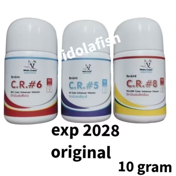 cr5 cr6 cr8 color rich 10 gram  vitamin pewarna arwana diskes.louhan