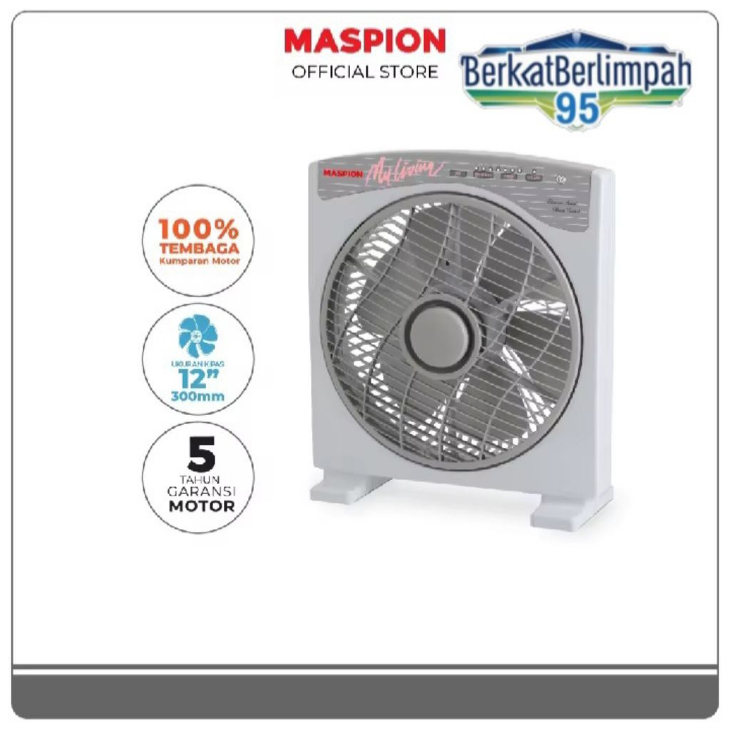 MASPION JF-2105 RC (100% ORI) Box Fan Remote Kipas Angin Kotak + Remot 12" 45W