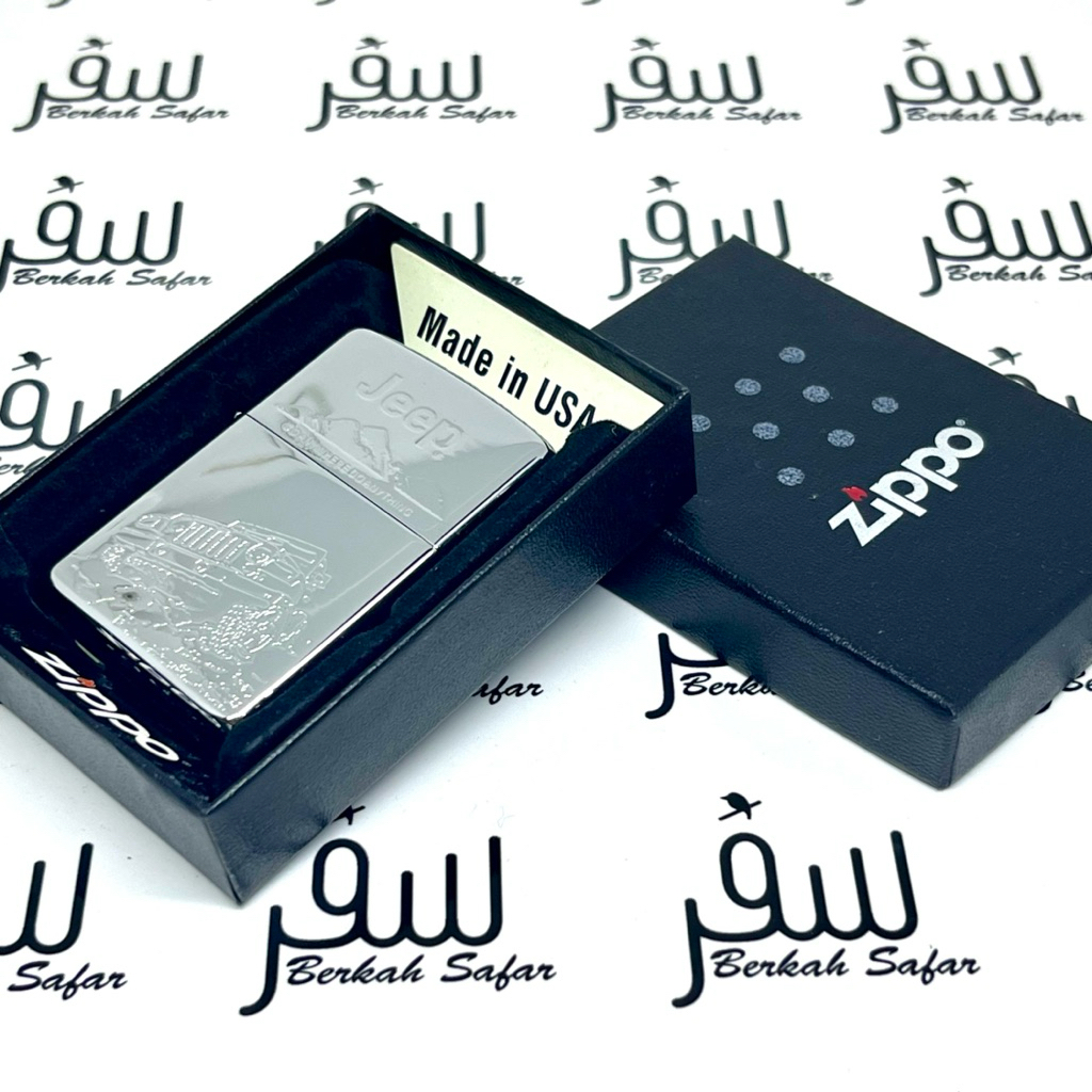 Zippo Silver Jeep Full Chrome Go Anywhere Go Anything Original