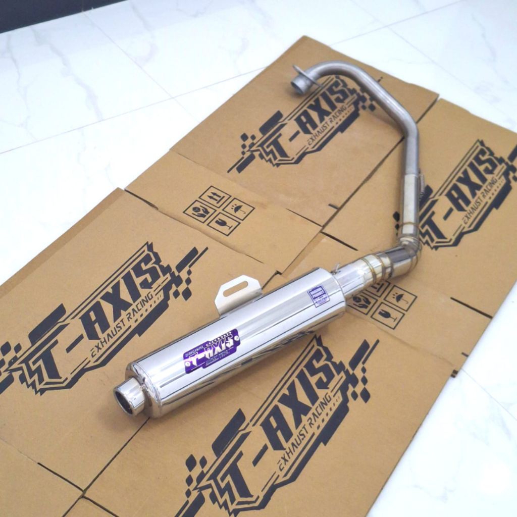 Knalpot Standar Racing ckd Original T-AXIS Premium PNP Satria Fu karbu/injeksi Sonic Cb150 new Verza