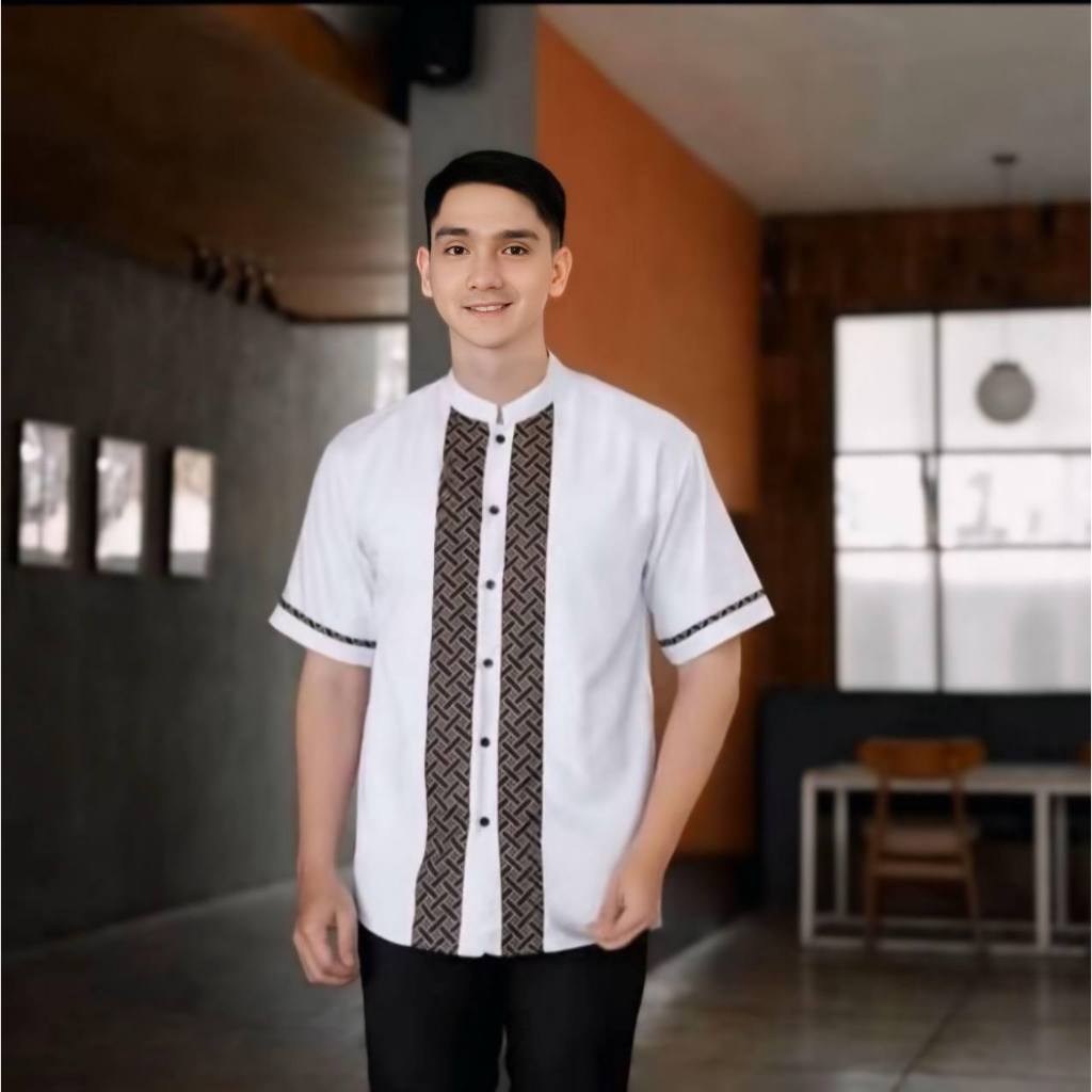 Baju Koko Pria Katun Premium Warna Putih