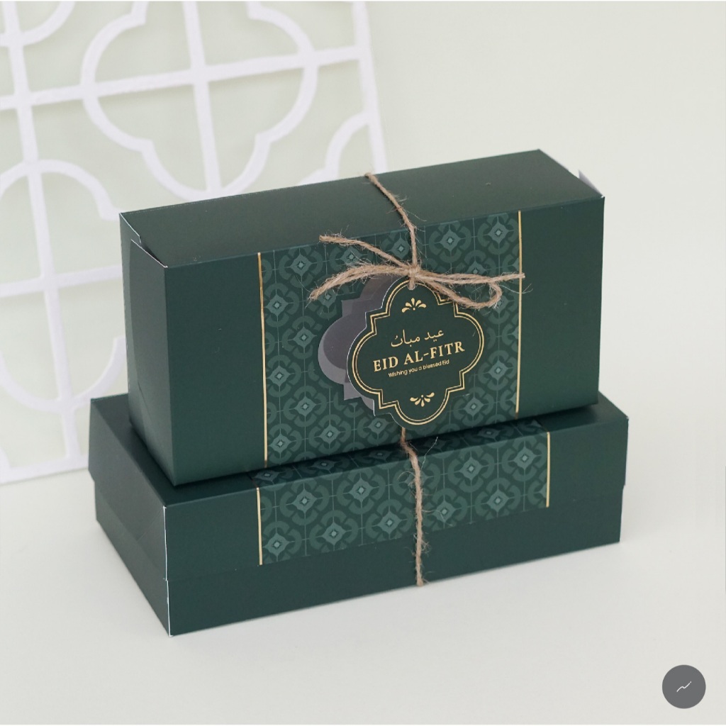 10pcs Box Idul Fitri Dus Kue Dus Hampers Ramadan Kemasan Kotak Eid Mubarak 24x12x7cm 22x11x7cm