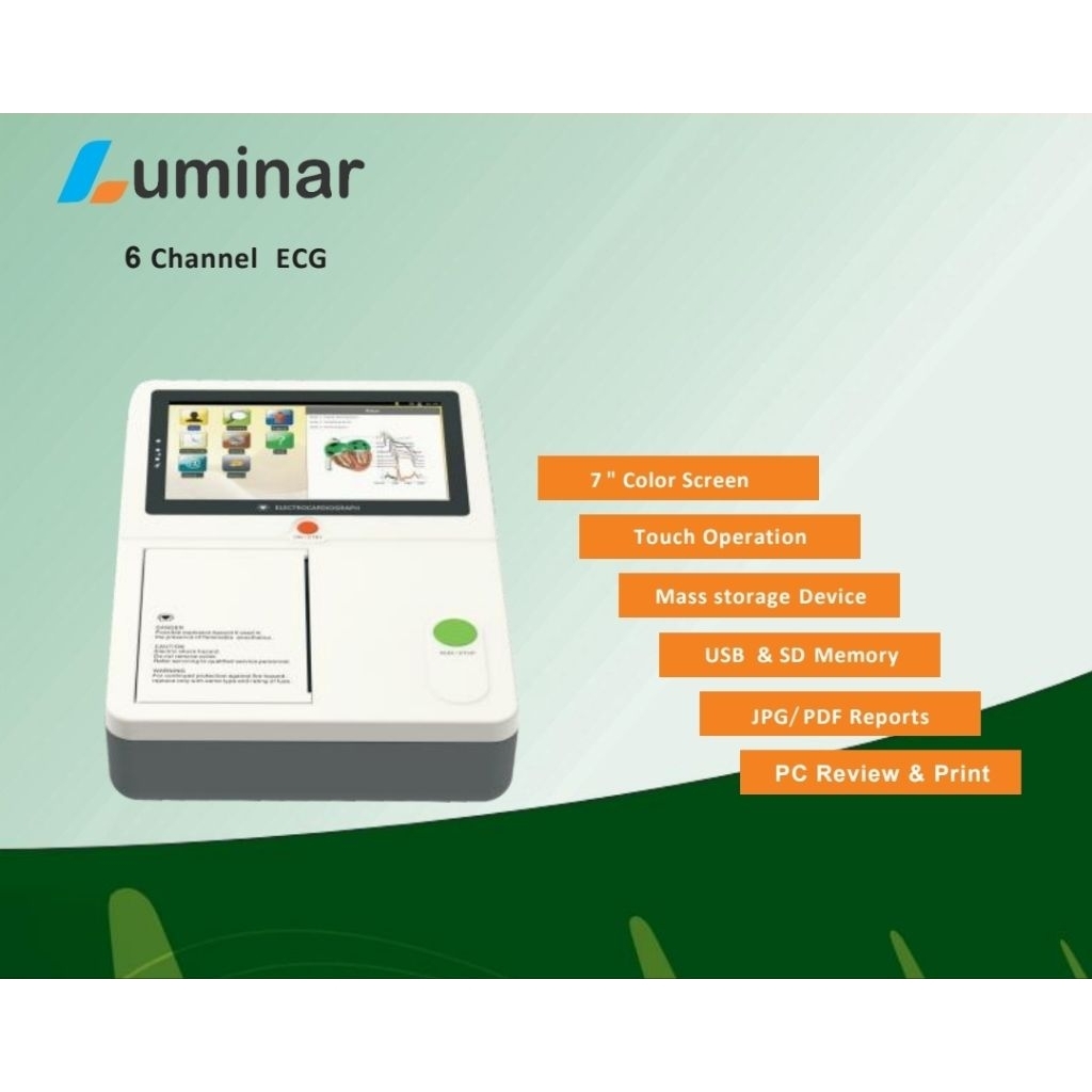 Ecg 6channel luminar electrocardiograp