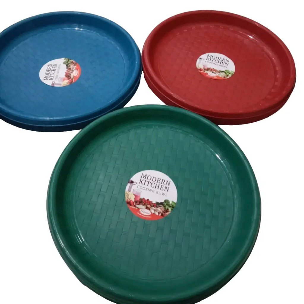 3PCS TAMPAH PLASTIK / NAMPAN BULAT 38CM / BAKI SERBAGUNA / TAMPAH UKURAN SEDANG