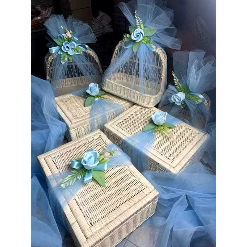 PROMO LEBARAN DISKON BESAR Keranjang Rootan Parcel Premium Kotak Laci Souvenir Hantaran Lebaran Lama