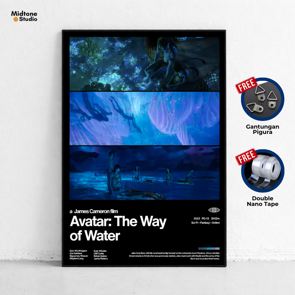 Poster Film Avatar : The Way of Water – Poster Frame Dinding Aesthetic / Wall Art / Minimalist Decor