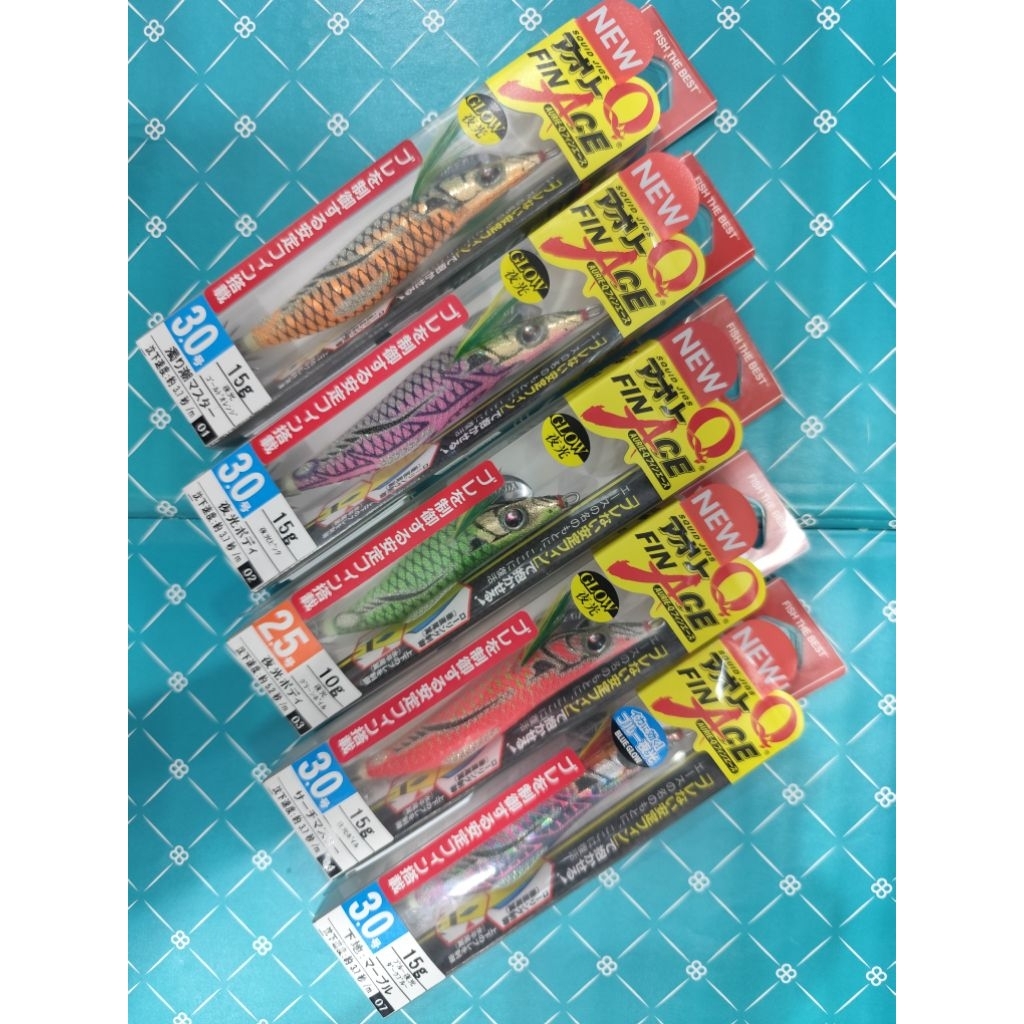 UMPAN CUMI YO-ZURI AURIE-Q FINACE GLOW SQUID JIG 10gr / 15gr