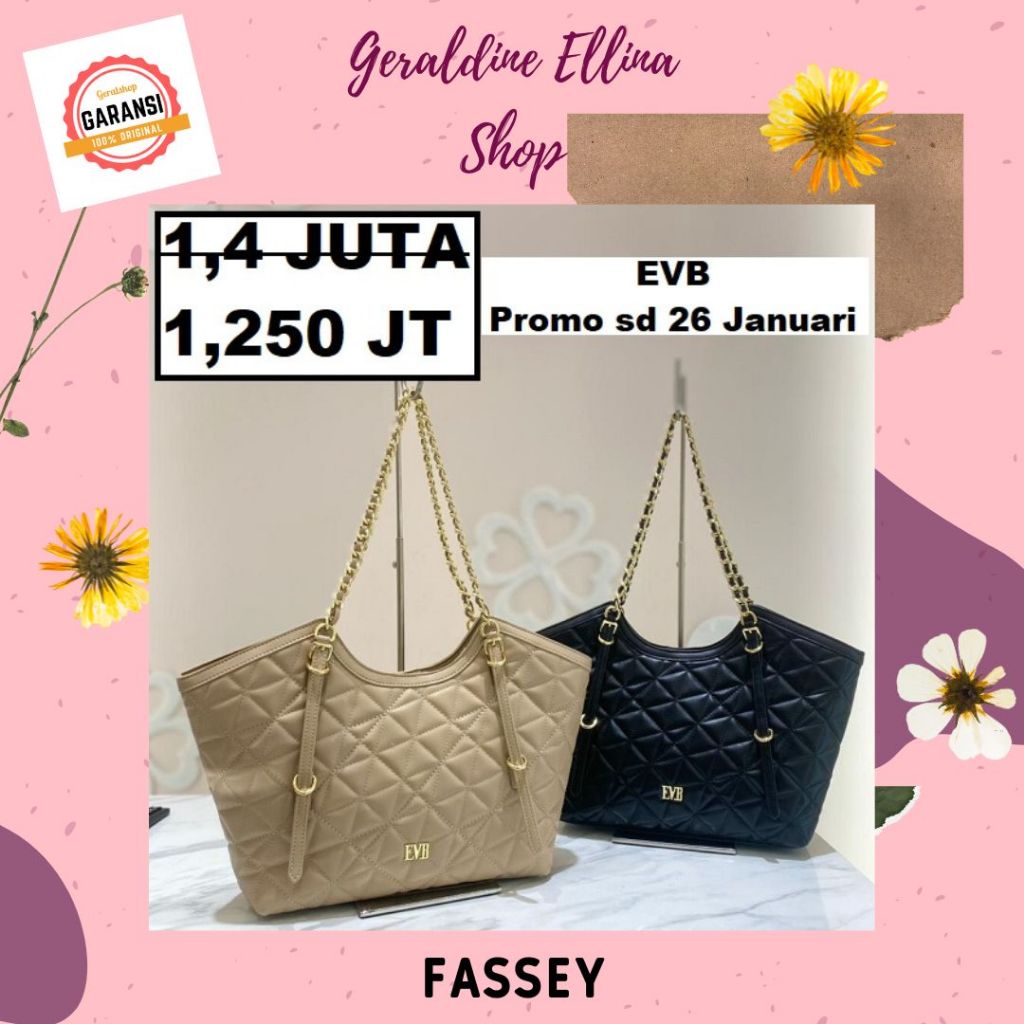 Tas selempang wanita EVB shoulder bag sale original seri FASSEY