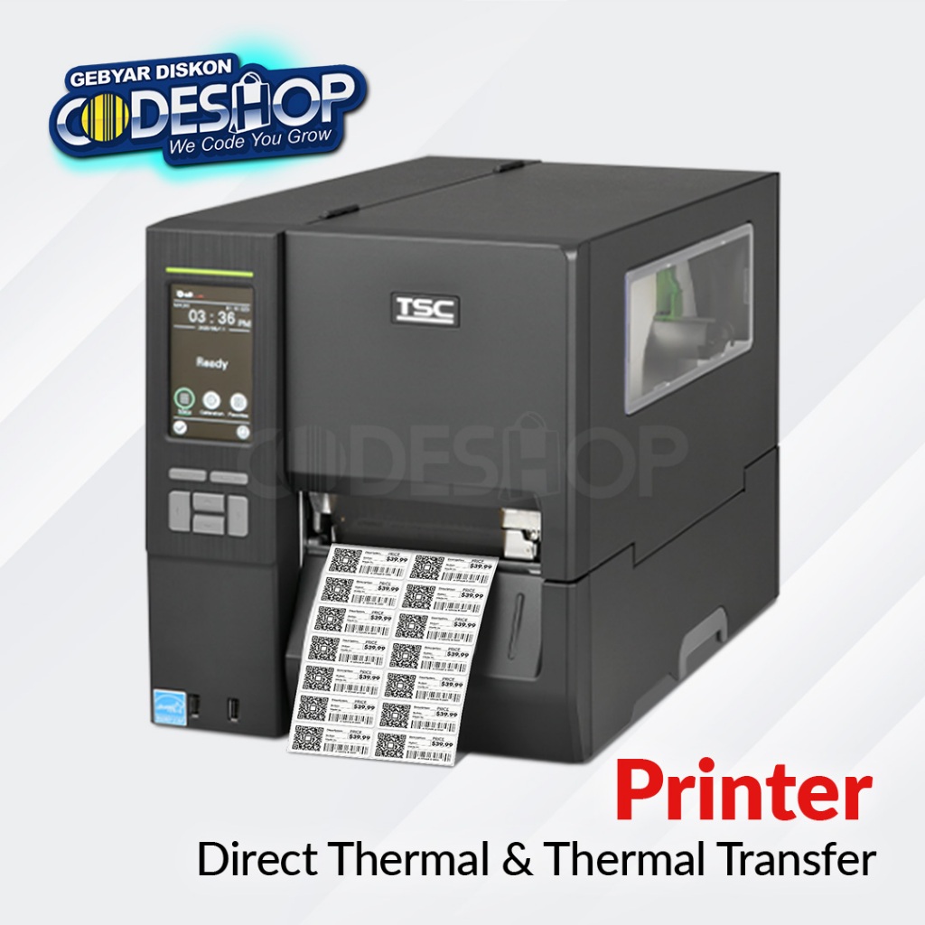 TSC MH341T Industrial Printer Label Barcode Direct Thermal Transfer 300dpi USB LAN