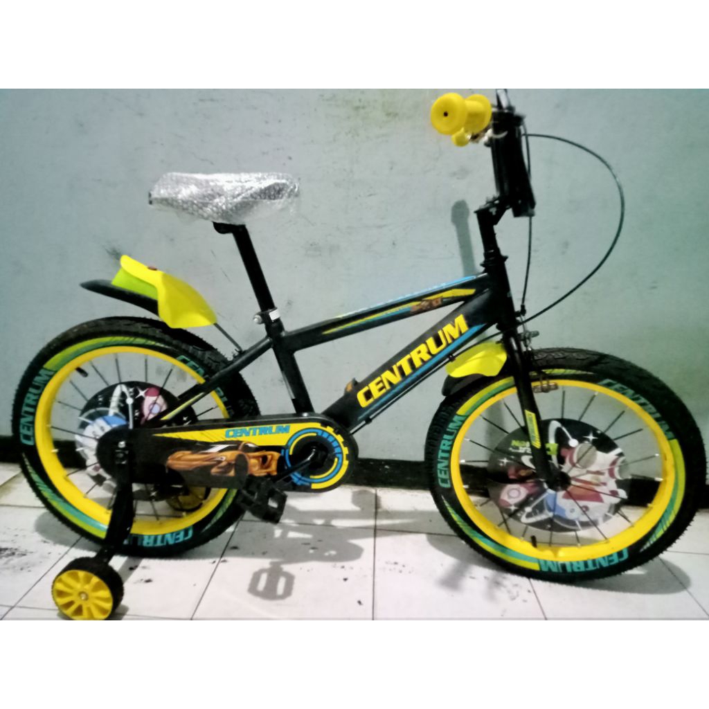 sepeda anak barang baru ukuran 18 inchi untuk anak umur 5-9 tahun.