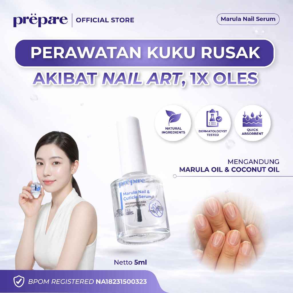 Prepare Serum Kuku Vitamin Kuku Rusak Obat Jamur Kuku Rusak Pelembut Kutikula Marula Nail Serum Obat