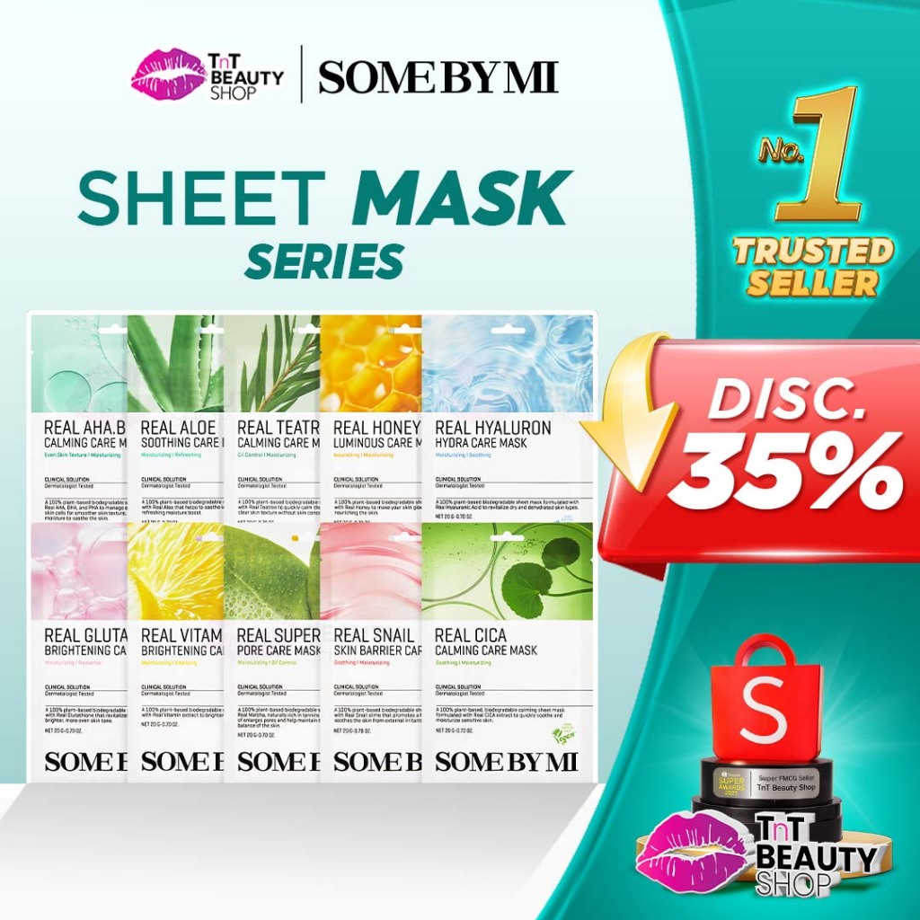 SOME BY MI Real Care Sheet Mask 20gr Masker Wajah Series SomeByMi | TnT Beauty Shop