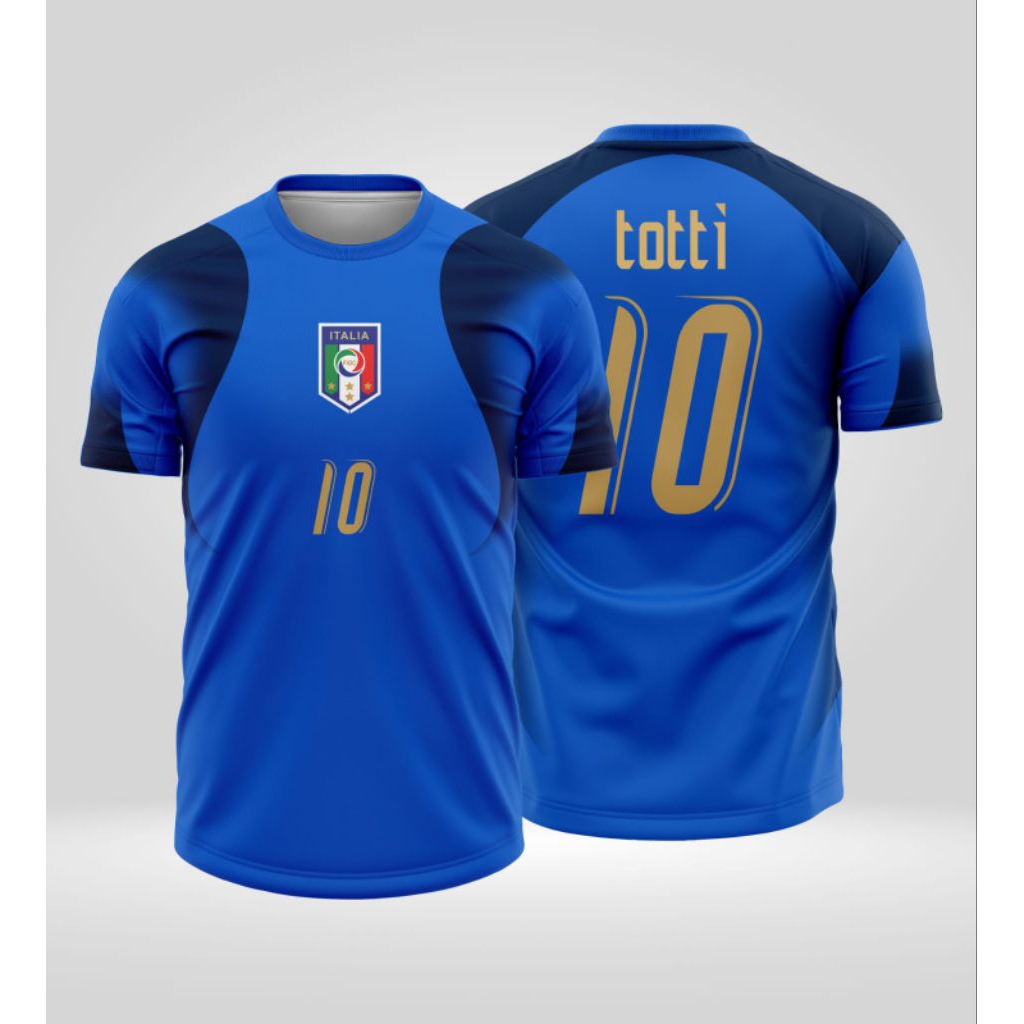 JERSEY ITALY ITALIA 2006 SPESIAL EDITION TOTTI GRATIS NAMA DAN NOMOR PUNGGUNG