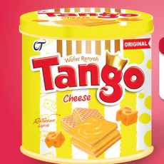 Wafer Tango Rasa Cheese Keju Kaleng Kemasan Isi 200 Gram Cemilan Snack Lebaran Makanan Ringan