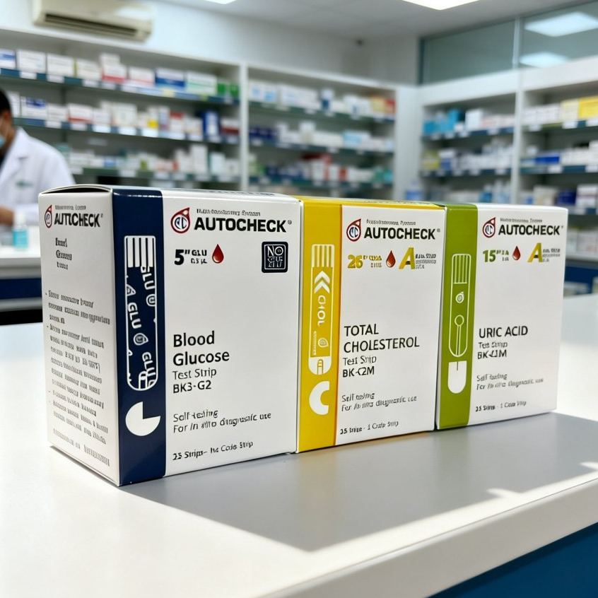 Paket Strip Lengkap Refil Autocheck | Strip Autocheck 3in1 | Strip 3in1 | Paket strip gula darah, ko