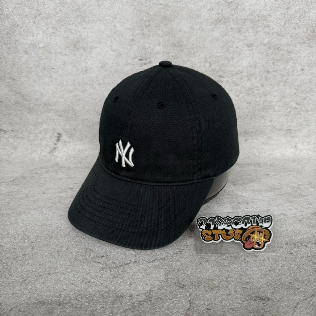 Topi MLB NY Hitam Washed Dewasa Second