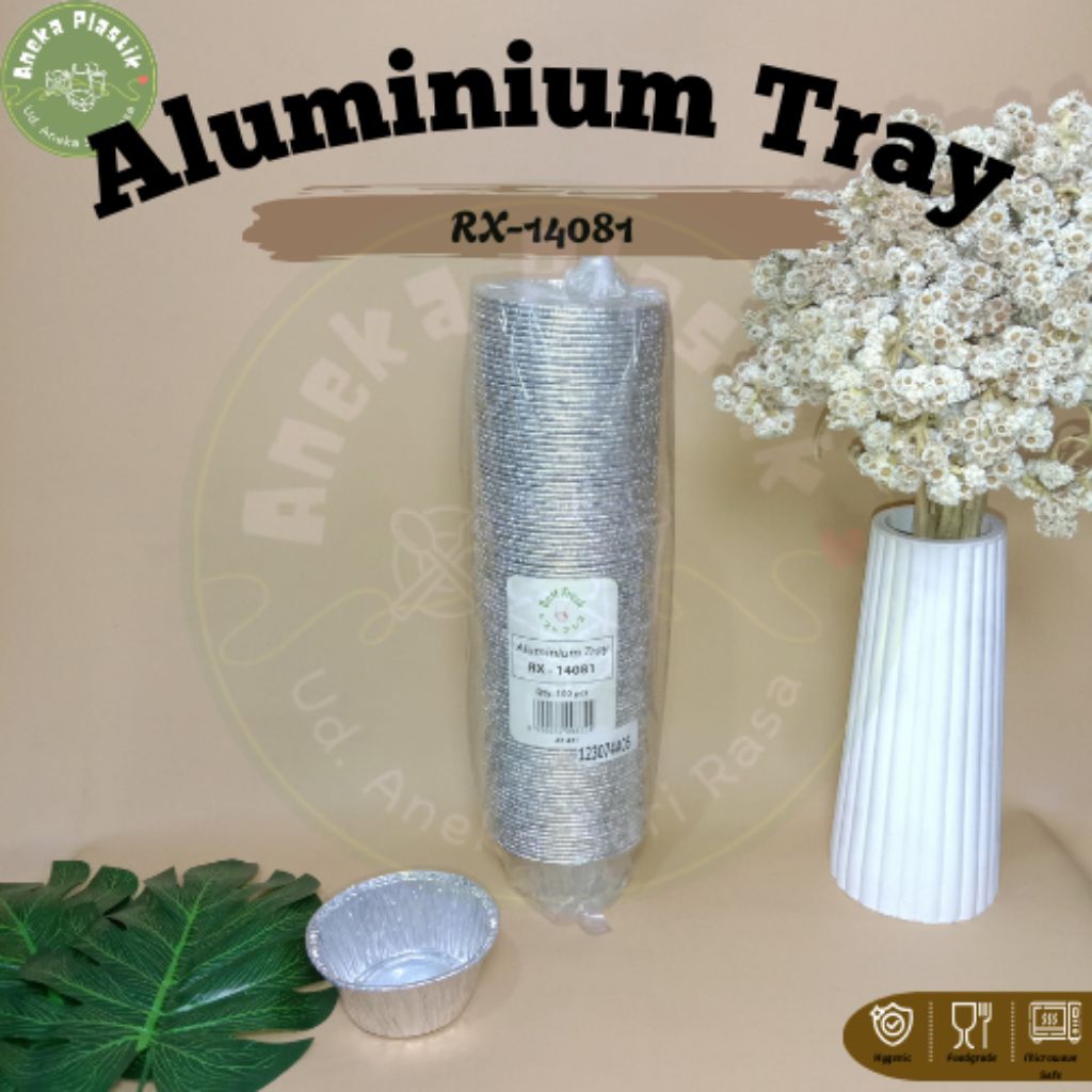 Aluminium foil Cup model Oval RX-14081, Wadah Aluminium Foil Bulat