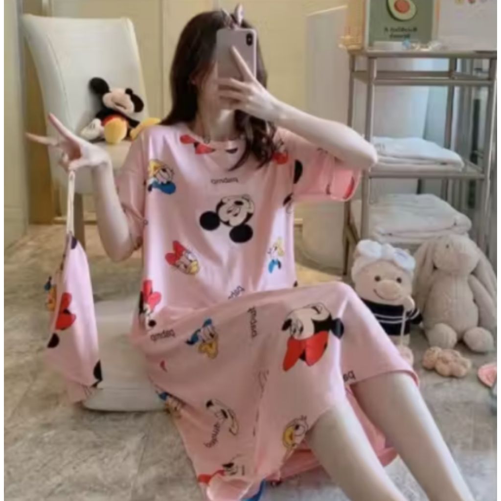 PIYAMA DASTER REMAJA MOTIF KARAKTER LUCU 100K DAPAT 5PCS | DASTER KEKINIAN