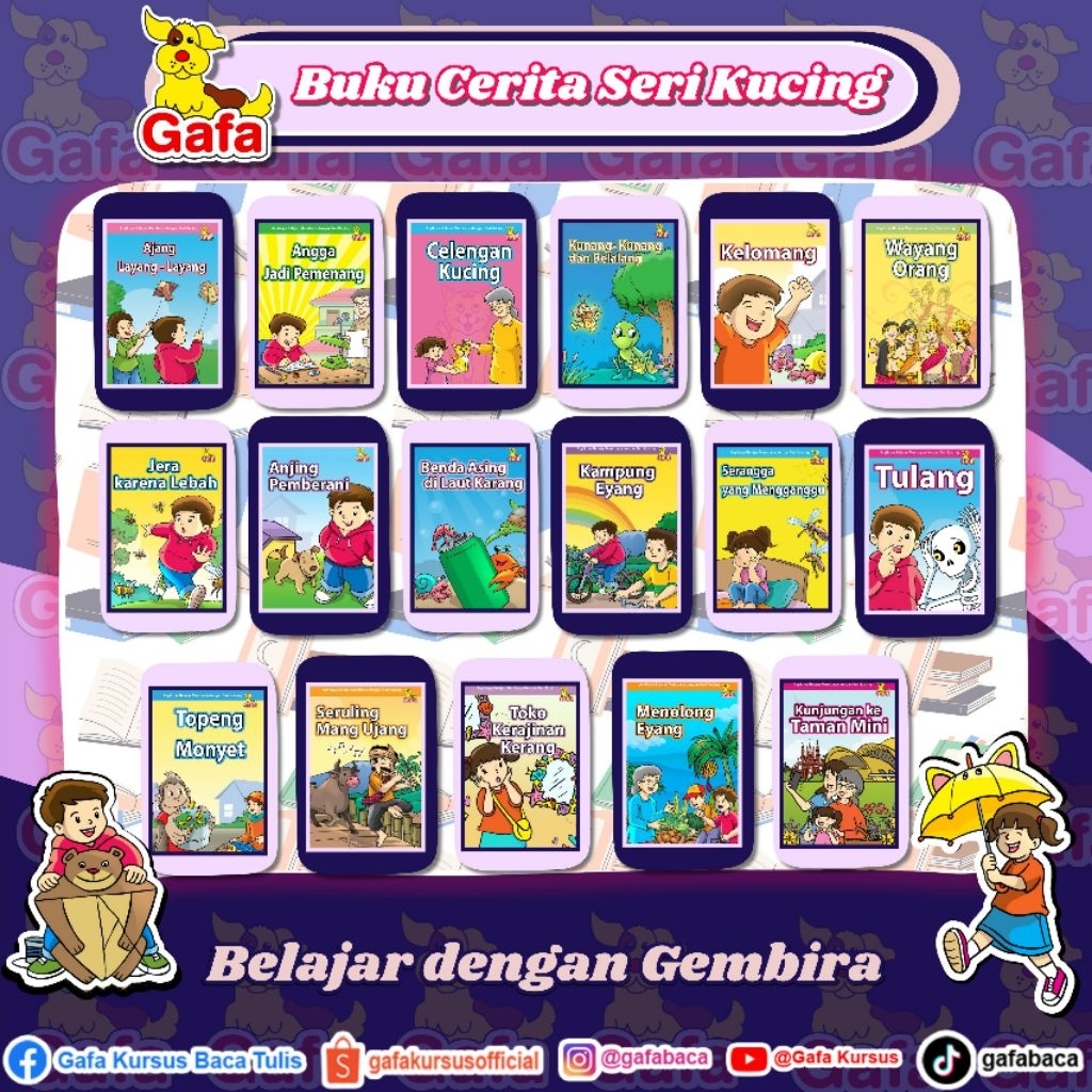 GafaBaca - Buku Cerita Gafa Seri Kucing (1 Set)