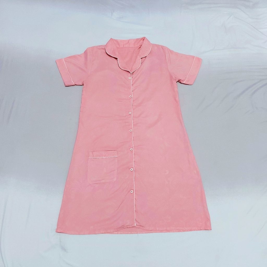 (preloved) piyama pink home dress baju tidur