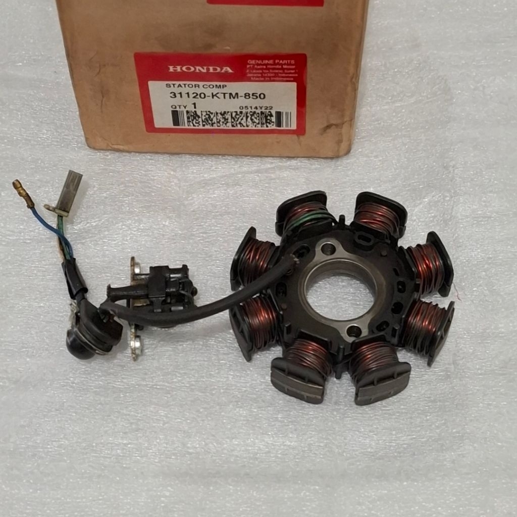 Stator comp spull assy spul Supra X 125 old karburator 31120-KTM-850. Original copotan motor pribadi