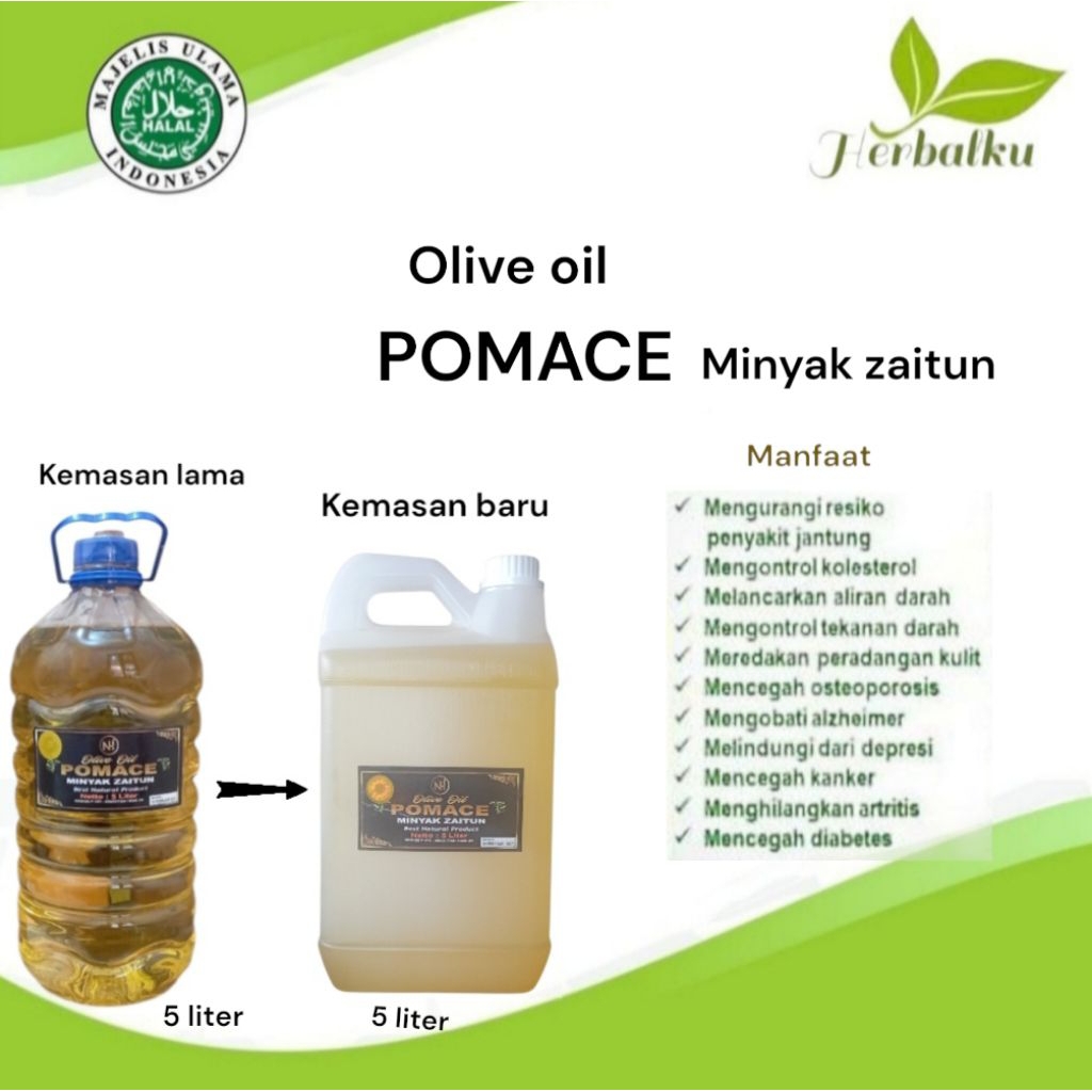 olive oil POMACE minyak zaitun 5liter //100%minyak zaitun asli
