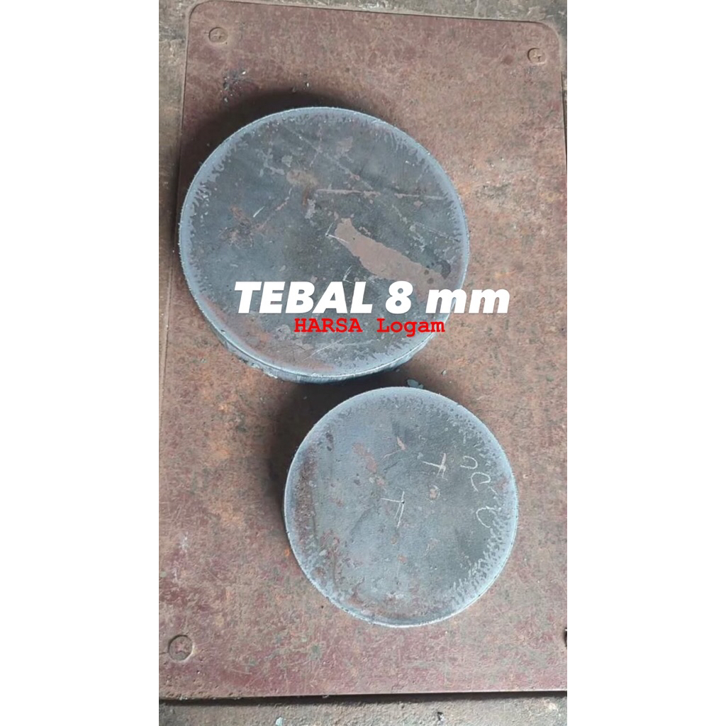 PLAT BAJA KAPAL BULAT TEBAL 8 mm Diameter 10 - 25 cm