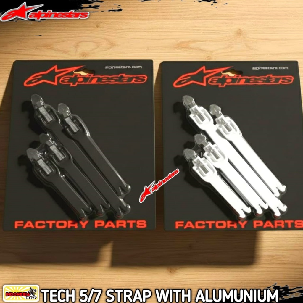 ALPINESTARS TECH 5 / 7 BOOTS LEVER STRAP WITH ALUMUNIUM - TALI CADANGAN SET SEPATU ADVENTURE TRAIL -