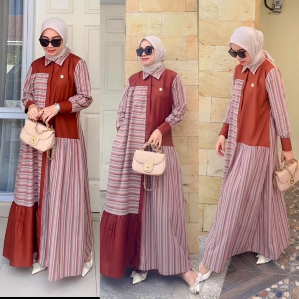 DRESS GAMIS DIMARA  JUMBO KATUN TRISET GAMIS ORIGINAL