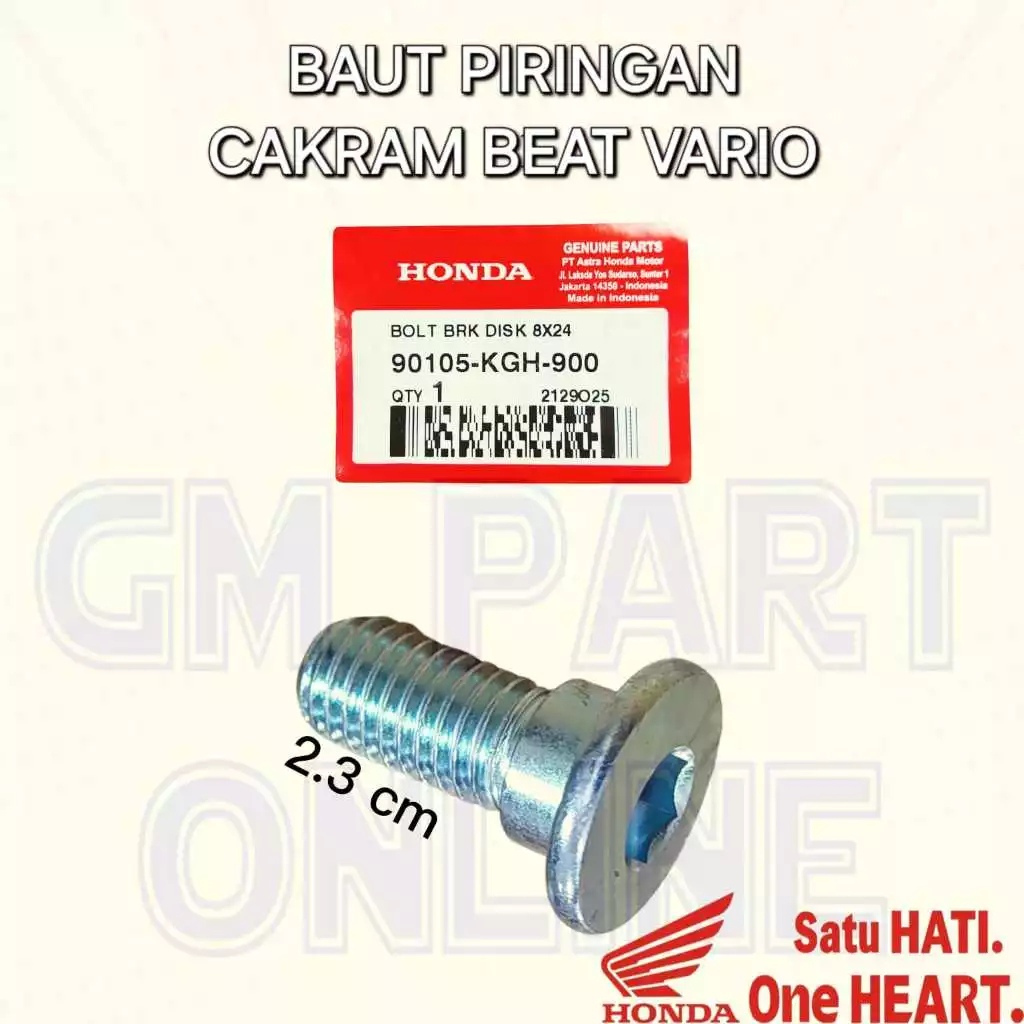 Baut Piringan Cakram Beat Vario 90105-KGH-900 Original