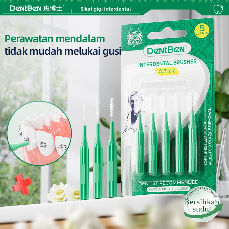 Dr.Baek 0.7mm Sikat Gigi Ortho Behel Kawat Gigi Interdental Brush lsi 5 pcs DB805