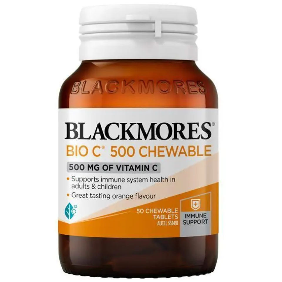 Blackmores Bio C 500 Chewable 50 tablets - PAKET ISI 2 BOTOL | Vitamin C Vit C Blackmores Bio C