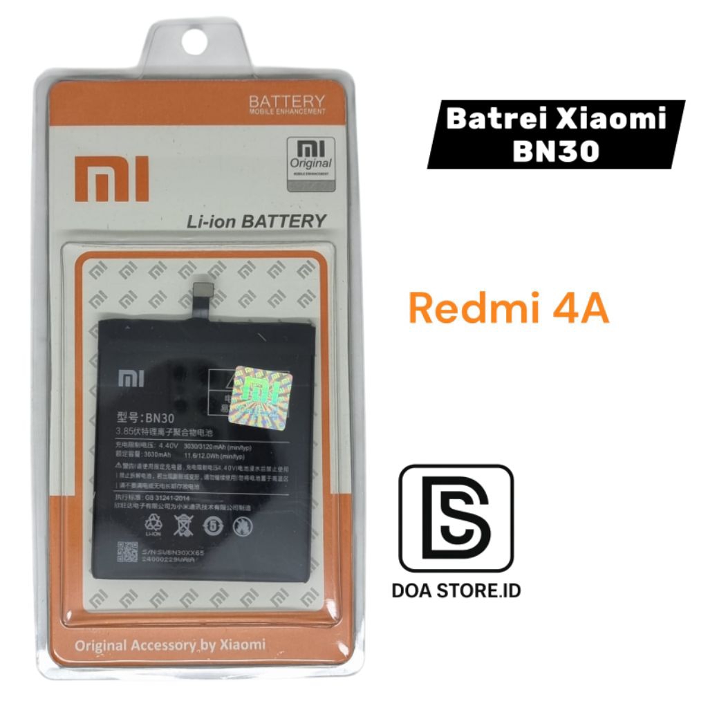 BATREI XIAOMI BN30 , BATREI XIAOMI REDMI 4A